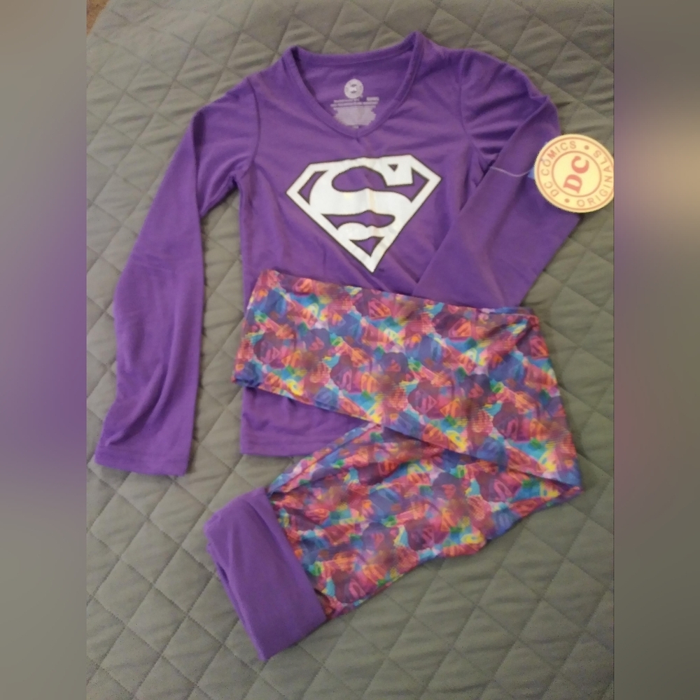 DC Comics Purple Superman Pajama Set